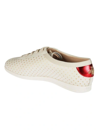 Shop Gucci Guccy Falacer Sneakers In Mystic White Oro