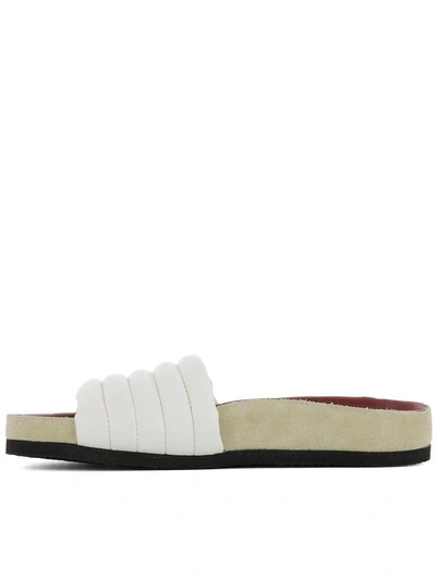 Shop Isabel Marant White Leather Sandals