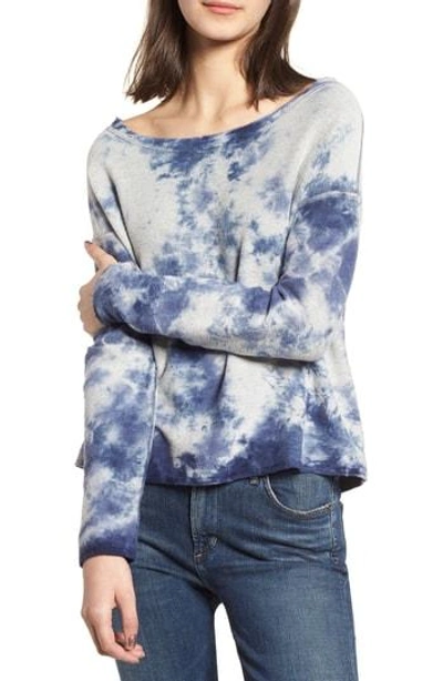 Shop Sundry Tie Dye Pullover In Navy Tie Dye