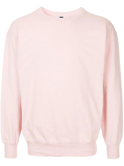 Shop H Beauty & Youth Long-sleeve Fitted Sweatshirt In Pink & Purple