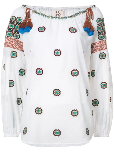 Shop Figue Peia Embroidered Top - White