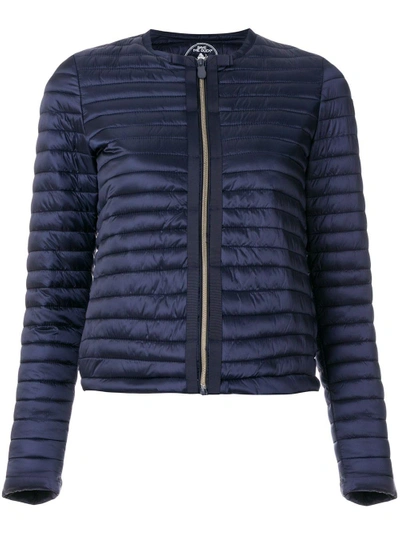 Shop Save The Duck Collarless Padded Jacket - Blue