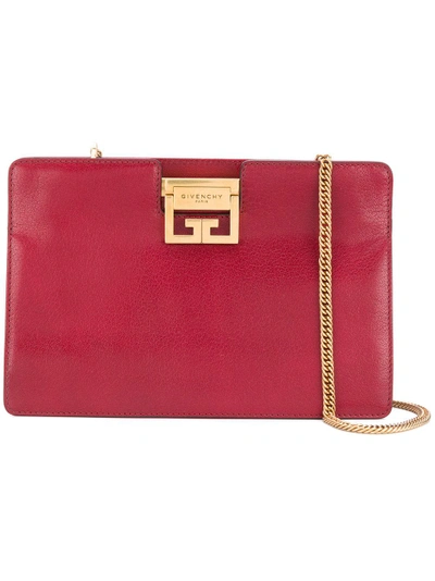 Shop Givenchy Gv Clutch Bag - Red