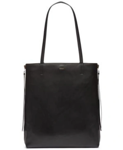 Shop Dkny Mey Reversible Tall Medium Tote, Created For Macy's In Black/red
