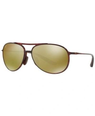 Shop Maui Jim Polarized Sunglasses, 438 Alelele Bridge 60 In Brown Tortoise/bronze Polar