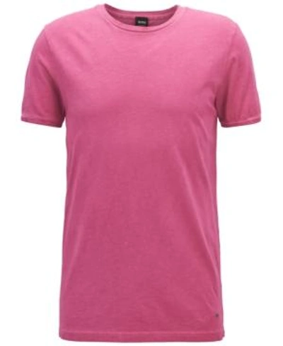 Shop Hugo Boss Boss Men's Cotton T-shirt In Pink