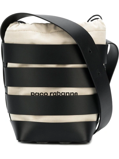 Shop Rabanne Bucket Shoulder Bag  In Black
