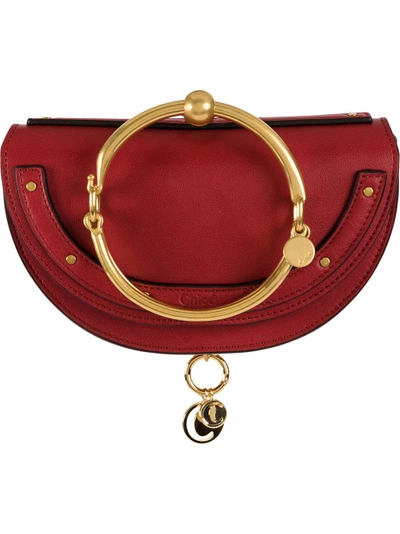 Shop Chloé Nile Minaudière Bracelet Bag - Red