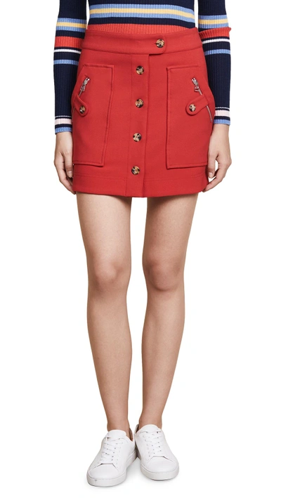 Shop Veronica Beard Monroe Skirt In Red