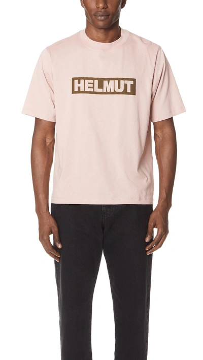Shop Helmut Lang Helmut Logo Tall Tee In Desert Rose
