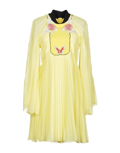 Shop Giamba Short Dress In Yellow
