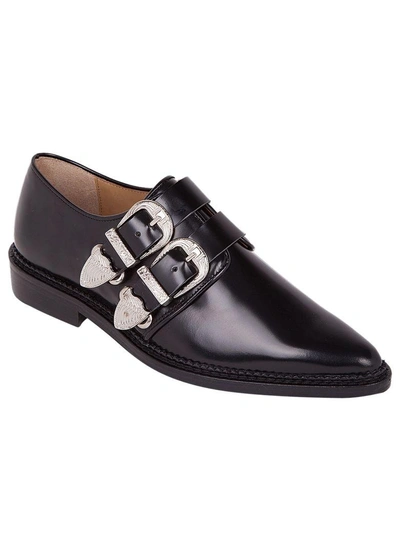 Shop Toga Double-buckle Monk Shoes In Black