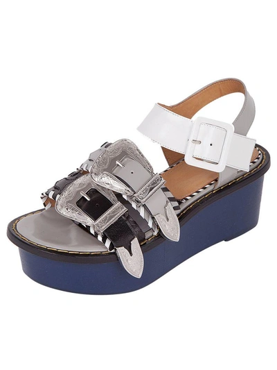 Shop Toga Buckled Platform Sandals In Multicolor