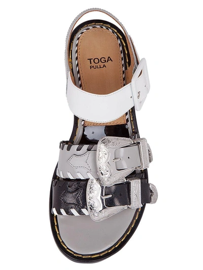 Shop Toga Buckled Platform Sandals In Multicolor