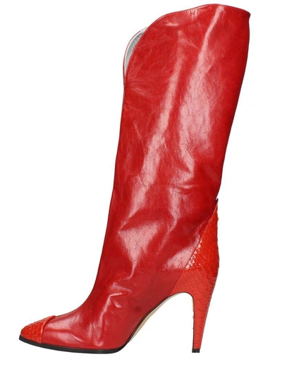 Shop Givenchy Pointed-toe Boots In Red