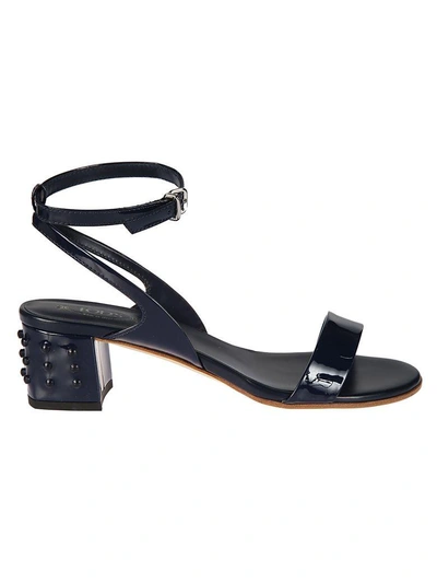 Shop Tod's Studded Sandals In Blue