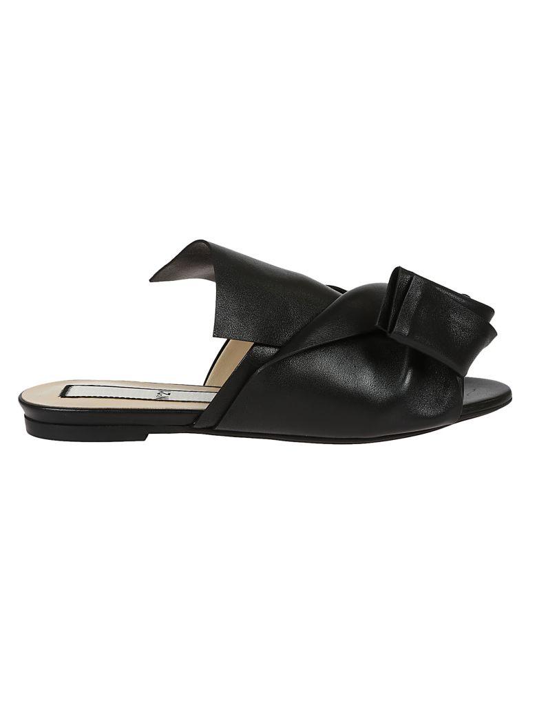 black bow slippers