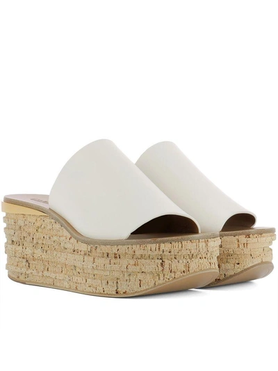 Shop Chloé White Leather Sandals
