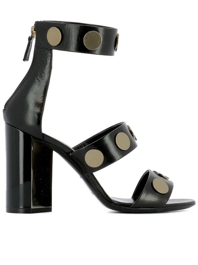 Shop Pierre Hardy Black Leather Sandals