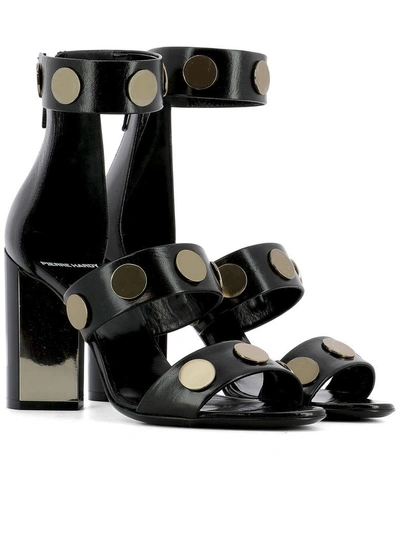 Shop Pierre Hardy Black Leather Sandals