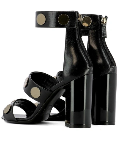 Shop Pierre Hardy Black Leather Sandals