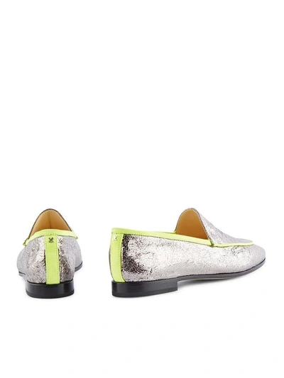 Shop Fabi Flat Shoes In Acciaio+fluo