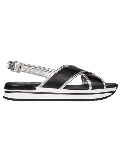 Shop Hogan Crossover Platform Sandals