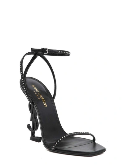 Shop Saint Laurent Opyum Sandals In Nero