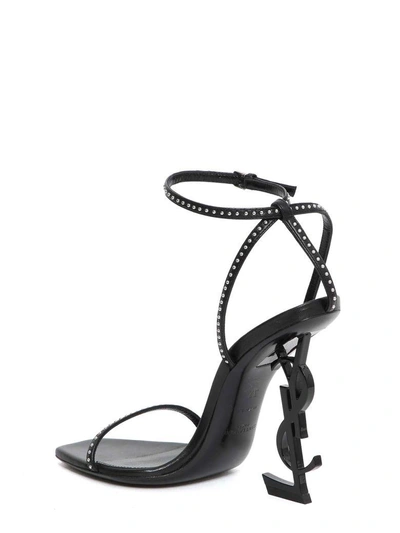 Shop Saint Laurent Opyum Sandals In Nero