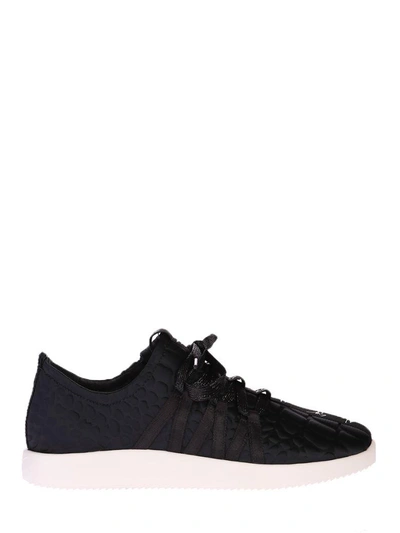 Shop Giuseppe Zanotti Black Sneakers With Quilted Effect