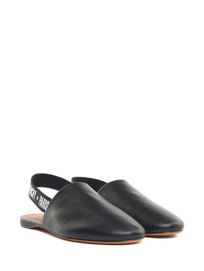 Shop Givenchy Rivington Leather Slingback Flats In Nero