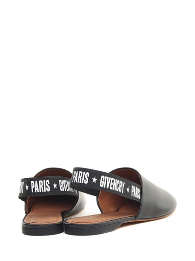 Shop Givenchy Rivington Leather Slingback Flats In Nero