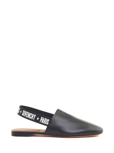 Shop Givenchy Rivington Leather Slingback Flats In Nero