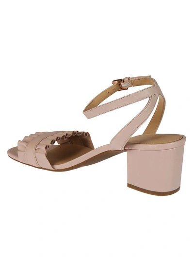 Shop Michael Kors Bella Ruffled Sandals In Pink