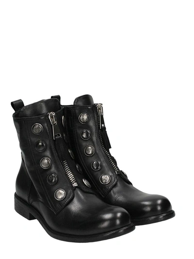 Shop Strategia Black Leather Ankle Boots