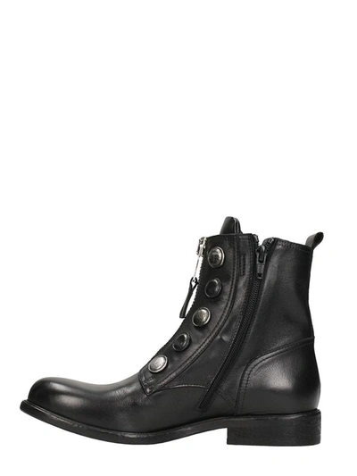 Shop Strategia Black Leather Ankle Boots