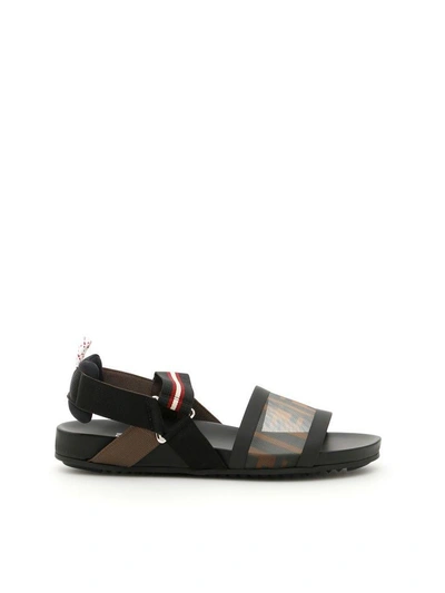 Shop Fendi Colibrì Sandals In Tab Moro Neronero