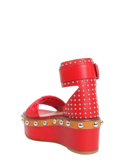 Shop Red Valentino Platfrom Sandals In Rosso