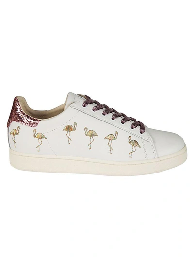Shop Moa Master Of Arts Flamingo Glitter Sneakers In White