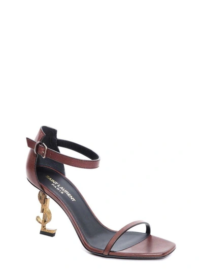Saint Laurent Brown Opyum 110 Leather Sandals