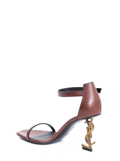 Shop Saint Laurent Opyum Sandals In Testa Di Moro