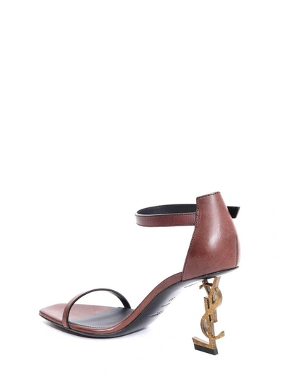 Saint Laurent Brown Opyum 110 Leather Sandals