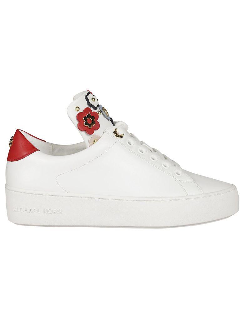 michael kors white and red sneakers