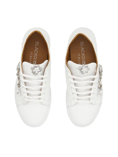 Shop Black Dioniso Flower Sneakers In White (white)