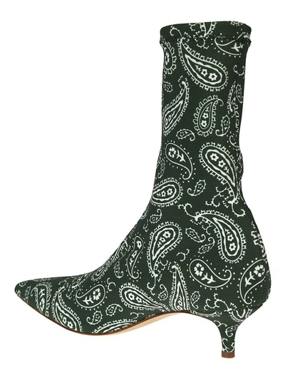 Shop Gia Couture Bandana Boots In Green