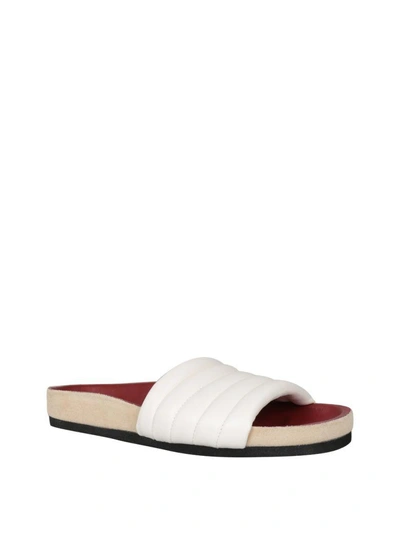 Shop Isabel Marant Hellea Leather Sandal In Bianco