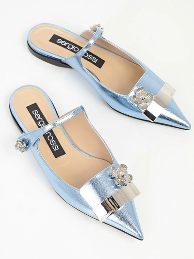 Shop Sergio Rossi Flat Shoes In Lagoon