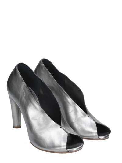 Shop Roberto Del Carlo Silver Leather Pumps