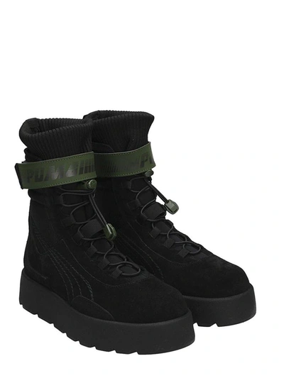 Fenty X Puma Fenty Puma By Rihanna Lace Up Boots In Black | ModeSens