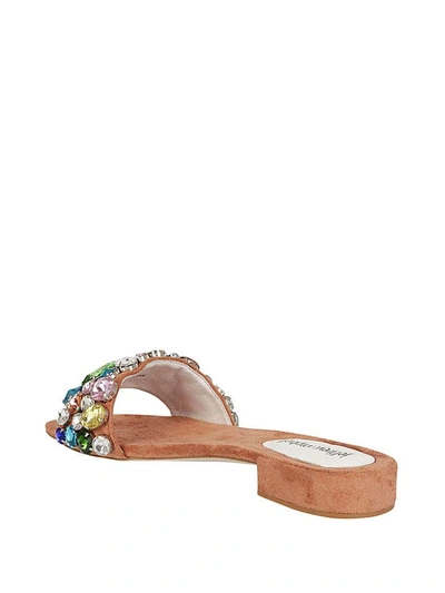 Shop Jeffrey Campbell Crystal Flat Sandals In Cipria